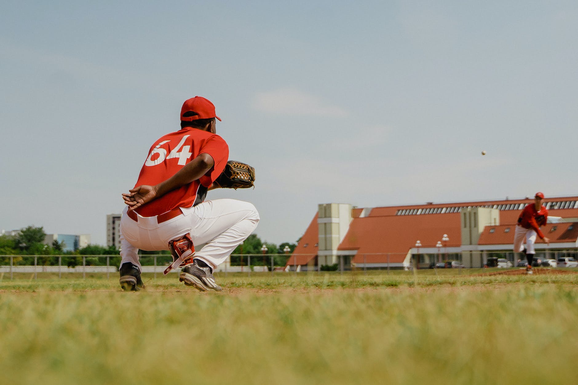 man catching a ball